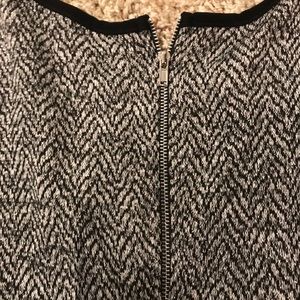 Glittery longer top with zipper back